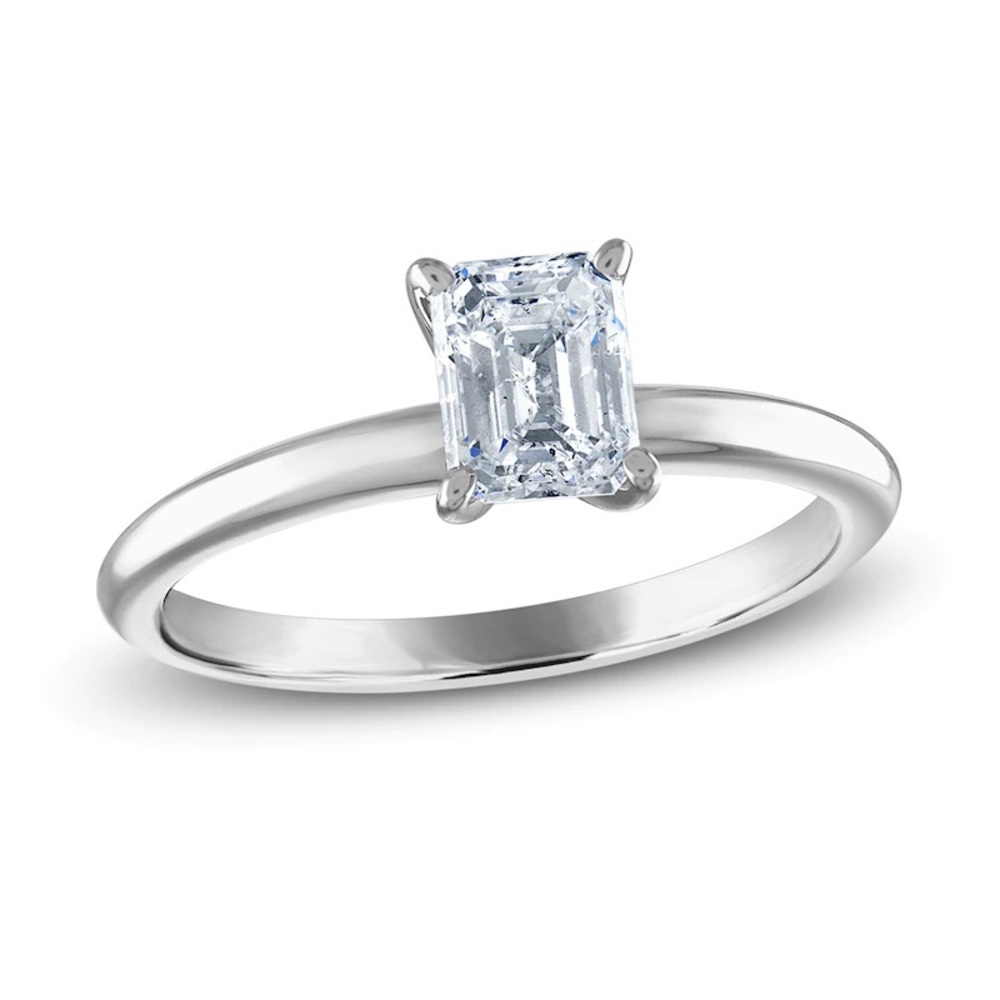 1.01ct Natural Diamond brilliant cut solitaire white gold band